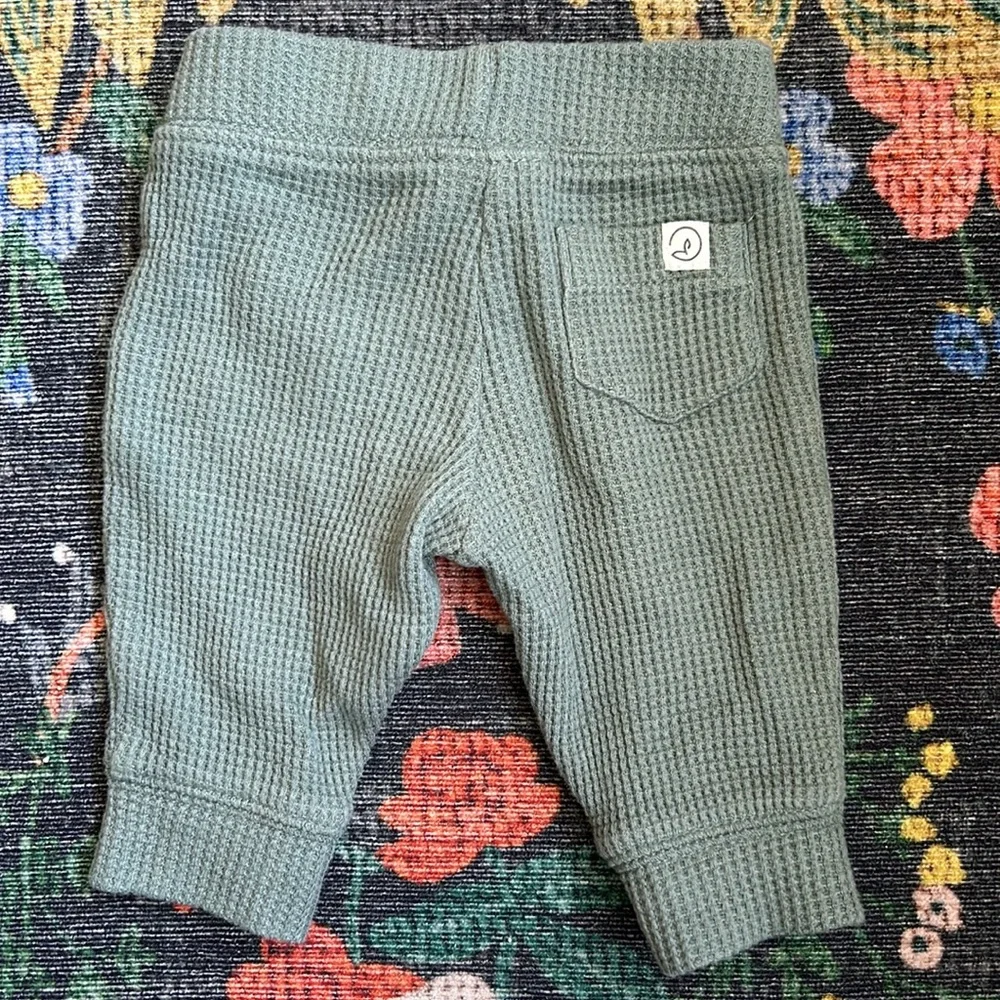 Carters Little Planet 2-Pack Waffle Knit Baby Pants, Size 3 Months